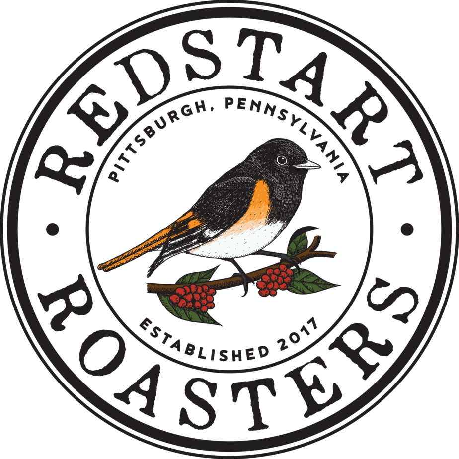 Red Start Roasters Logo - bird sitting on branch