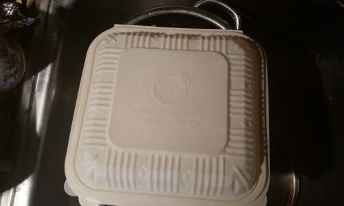 compostable take out container by Raymond Yee on Flickr